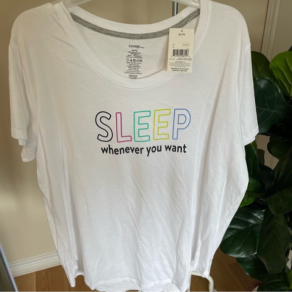 💤 SLEEP Whenever you Want 💤 T-SHIRT Size XL 
women Summer Top PJ - Picture 8 of 8